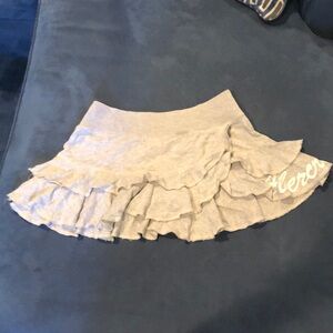 Abercrombie Varsity Prep gray ruffle skirt Small